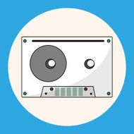 Audiotape theme elements vector eps N60