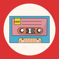 Audiotape theme elements vector eps N61