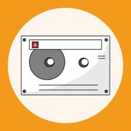 Audiotape theme elements vector eps N63