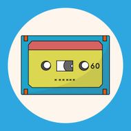 Audiotape theme elements vector eps N65