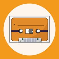 Audiotape theme elements vector eps N66