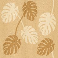 Decorative tropical leaves - seamless background wood texture
