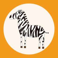 animal zebra cartoon theme elements N3