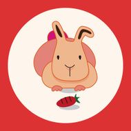 animal rabbit cartoon theme elements N15