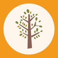 plant tree flat icon elements eps10