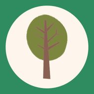 plant tree flat icon elements eps10 N2