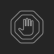 stop sign line icon N2
