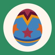 easter egg flat icon elements background eps10
