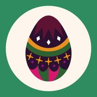 easter egg flat icon elements background eps10 N6
