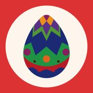 easter egg flat icon elements background eps10 N7