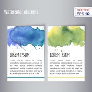 Hand drawn watercolor card N3