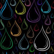 Seamless contours color drops