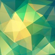 abstract background consisting of green yellow triangles vector illustration