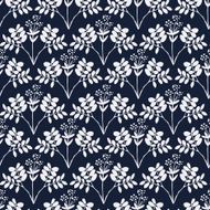 Seamless hand-drawn floral pattern with herbs