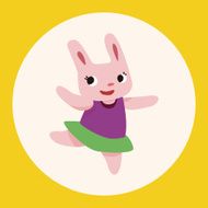 animal rabbit cartoon theme elements N16