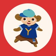 animal monkey cartoon theme elements N8