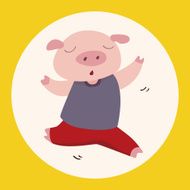 animal pig cartoon theme elements N9