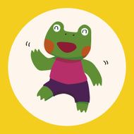 animal frog cartoon theme elements N6
