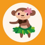 animal monkey cartoon theme elements N9
