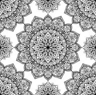 Oriental pattern of mandalas