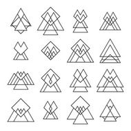 Set of trendy geometric shapes Geometric icons for your design