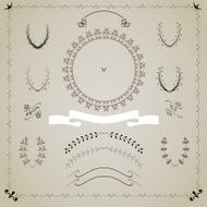 Hand drawn frames and laurels 3