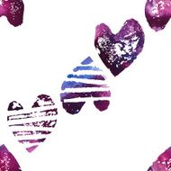 Seamless pattern with grunge hearts N12