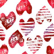 Seamless pattern with grunge hearts N13