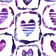Seamless pattern with grunge hearts N14