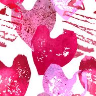 Seamless pattern with grunge hearts N16