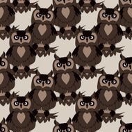 Cute owl seamless pattern N5