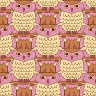 Cute owl seamless pattern N6