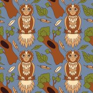 cute owl seamless