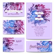Vector set of invitation cards