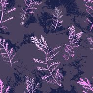 Seamless imprints pattern of the branched herbs N6
