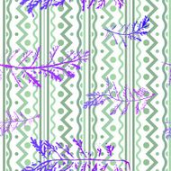 Seamless imprints pattern of the branched herbs N12