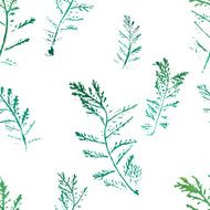 Seamless imprints pattern of the branched herbs N20