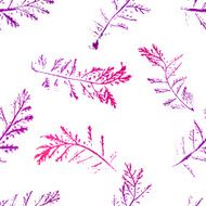 Seamless imprints pattern of the branched herbs N22