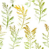 Seamless imprints pattern of the branched herbs N23