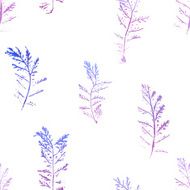 Seamless imprints pattern of the branched herbs N24