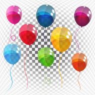 Color Glossy Balloons Background Vector Illustration N156