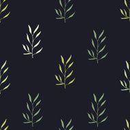 Seamless hand-drawn floral pattern with herbs N6