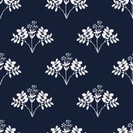 Seamless hand-drawn floral pattern with herbs N13