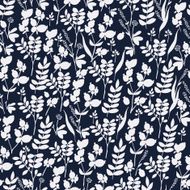 Seamless hand-drawn floral pattern with herbs N14