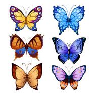 Vector colorful butterflies