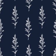 Seamless hand-drawn floral pattern with herbs N21