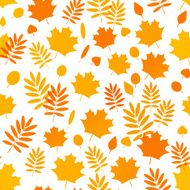 Seamless pattern with autumn leaves N20