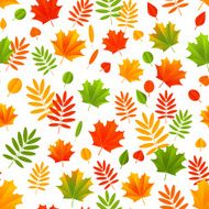 Seamless pattern with autumn leaves N21