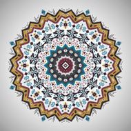 Ornamental roundgeometric pattern in aztec style