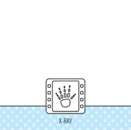 Hand X-ray icon Human skeleton sign N3
